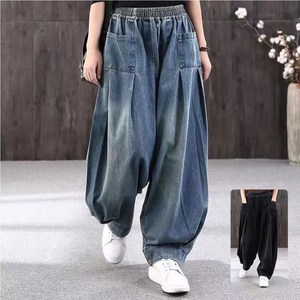 디어원 여성 벌룬 배기 데님 와이드 팬츠