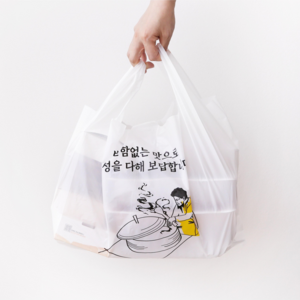 [세종그린팩] 배달봉투 배달 포장봉투, 가마솥할머니 대(53호) 200매, 1개