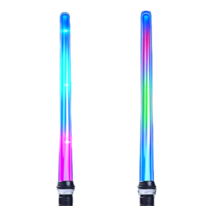 오로라 광선검 스타워즈 LED 플래시 레이저 장난감칼 라이트 세이버 2P, 오로라 투명 광선검 2P