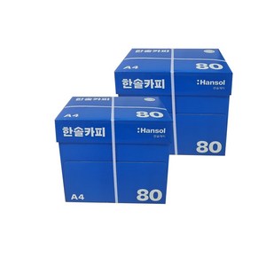 한솔 복사용지 A4-80g 2박스 5000매_T, 단품, 5000개