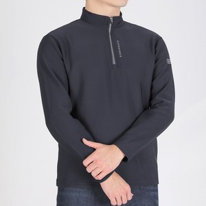 [이지바이] 남성 겨울 메이저 후끈 보온 기모 등산 아웃도어 반집업 티셔츠