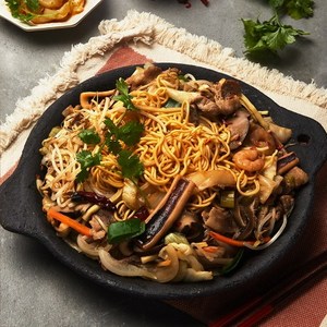 쿡솜씨 홍콩식차우면 밀키트 퓨전중식 해물 돼지고기 에그누들 중화요리 데이트 캠핑 홈파티