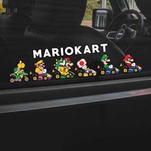 MARIOKART 차량용 튜닝 스티커 오토바이 스티커, 30*7 오른쪽, 1개