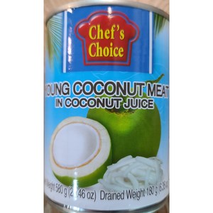 [태국 coconut] 영 코코넛미트 YOUNG COCONUT MEAT JUICE woldfood, 180g, 1개