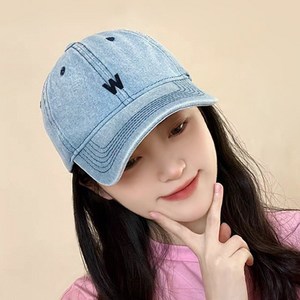 아띠Ahtty 남여공용 빈티지 청 데님 자수 볼캡 야구 모자 3color