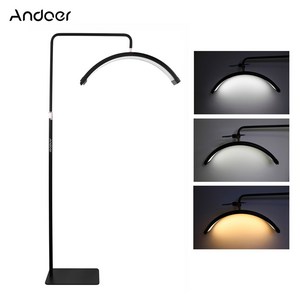 Andoer HD-M6X 반영구 속눈썹 뷰티 미용 메이크업 연장샵 스탠드 조명 36W, 블랙, 1개, 블랙