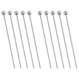 리브문 304 스텐 칵테일픽 디저트 과일꽂이 (10.8cm) A 볼 타입, 10개, 실버