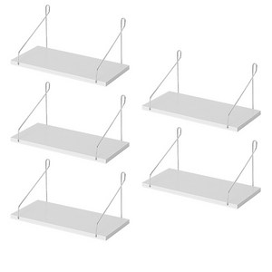 벽선반 못없이 설치하는 무타공 벽걸이선반 5개세트(3가지 고정부품 포함)