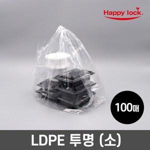 해피락 NEW 배달 비닐봉투-LDPE투명(소)_100매, 1개