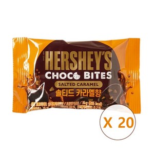 허쉬 초코바이츠 솔티드카라멜 초콜릿간식 36g x 20개