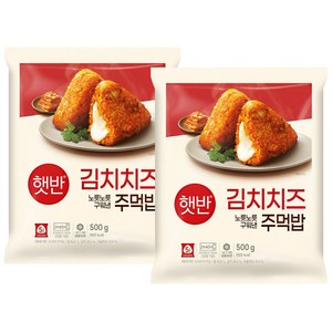 (냉동)[햇반/솥반]스팸김치주먹밥500g, 500g, 2개
