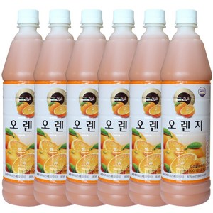 청솔 오렌지 음료베이스 835ml / 과일원액, 6개