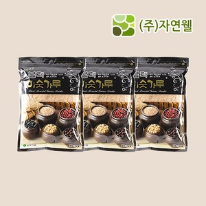 블랙 미숫가루700g * 3개/단백질쉐이크/오트밀먹는법/플라이밀/귀리/아침식사/생식/다이어트쉐이크, 700g, 3개