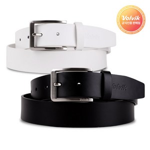 [VOLVIK] 볼빅 사틴비조 프리미엄 남성용 골프벨트, 화이트, 1개