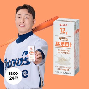 부산우유 맛있는 프로틴 우유, 24개, 190ml