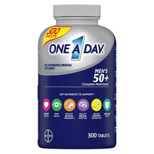 바이엘 원어데이 남성50 플러스 종합비타민 300정 (Baye One A Day Mens 50+ Multivitamin 300 Tablets), 1개