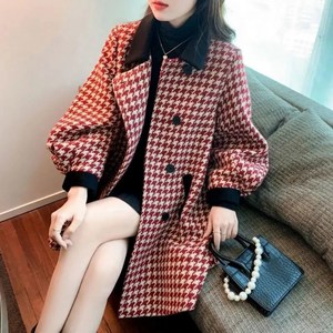 Modern Fashion 로맨틱한 여성 롱 자켓 트위드 하프 코트
