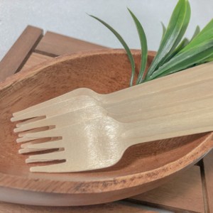 코디마트 일회용 친환경 디저트 나무포크 140mm, 1세트, 100개