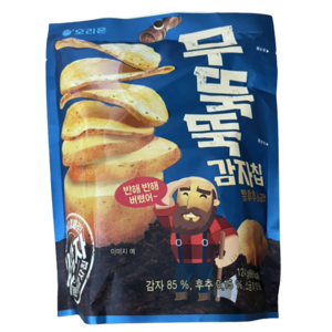 무뚝뚝감자칩 통후추 소금맛 과자, 124g, 4개