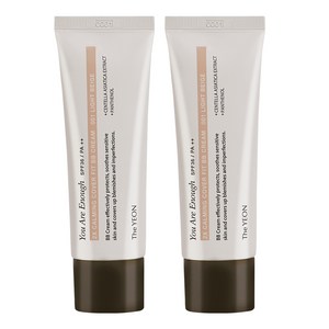 더연 더블 카밍 커버 핏 비비크림 50ml / SPF36 PA ++ 2개, 001 라이트 베이지 2개