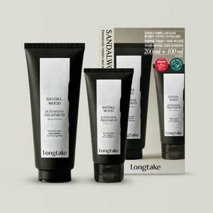 [오원Pick] 롱테이크 트리트먼트 단독기획 200ml+100ml(샌달우드/블랙티앤피그) 택1, 롱테이크 샌달우드 인텐시브 트, 1개