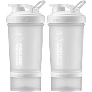 락앤락 프로쉐이커 컨테이너 2P, 매트화이트, 600ml, 2개