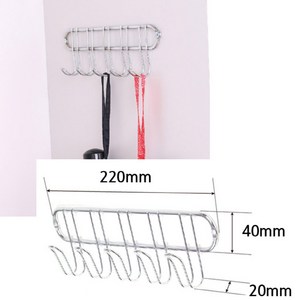 5구 스텐 벽부착 고리 후크 우산걸이 신발장 우산걸이고리 행거, 1개