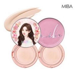 미바 시즌3 왕쿠션 파운데이션 더블쿠션 글로우 21호 본품, 1개, 캐릭터21호본품
