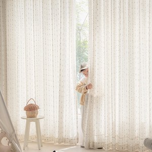 커튼킹 헤비쉬폰커튼 거실커텐 도톰차르르 무지개 린넨쉬폰커튼 화이트커텐 창문커튼 여름커튼 핀형 2p