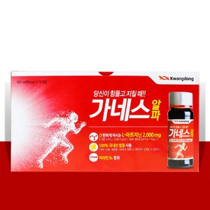 광동제약 가네스 알파 에너지음료, 100ml, 20개