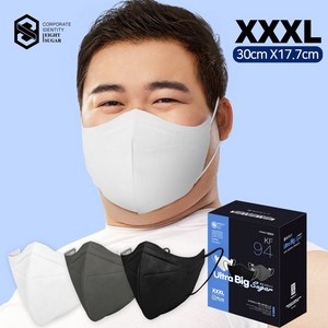 울트라빅 국내산 KF94 새부리형 XXXL 특대형 마스크 50매, 화이트, 50개