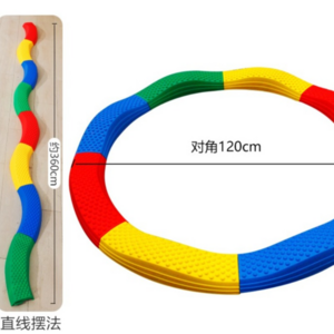 유아체육용품 실내 곡선 균형 감각 체육 놀이 감각 통합 훈련 장비 유치원 발 촉각 균형 보드 실내 가정용 장난감, 10.보통8곡, 1개