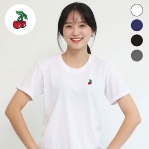 멋지군 쿨론 기능성 pk 빅사이즈 체리 자수 반팔 쿨 티셔츠