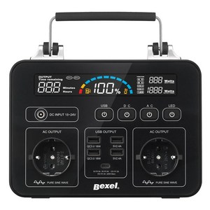 벡셀 캠핑 낚시 휴대용 파워뱅크 리튬이온 배터리 220V 올인원 블랙 BPB-550W, 1개입, 1개