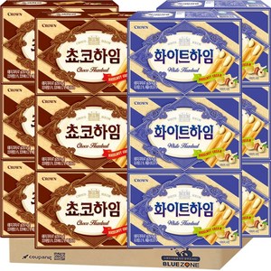 [블루존] 크라운 하임세트 12개입 1세트 (쵸코하임 47g x 6+화이트하임 47g x 6), 12개