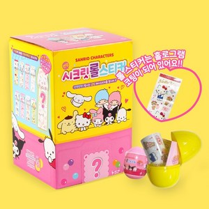 산리오 캐릭터즈 랜덤 시크릿 롤스티커 30개 1세트, 1박스