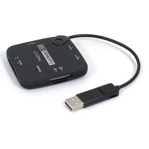 넥스트 USB 2.0 멀티 카드리더기 스마트폰연동 Mico-SD 슬롯 지원 NEXT-HP201U, 1개