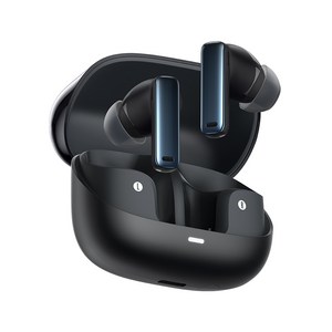 베이스어스 보위 시리즈 M2s TWS 무선 블루투스 Hi-Fi리얼 고음질 ANC -48dB 노이즈 캔슬링, 블랙