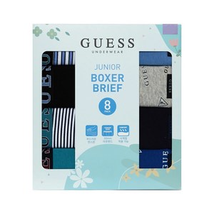 GUESS 게스 남아 주니어 면스판 박서브리프 8매 초등남아 중등남아 남아팬티세트