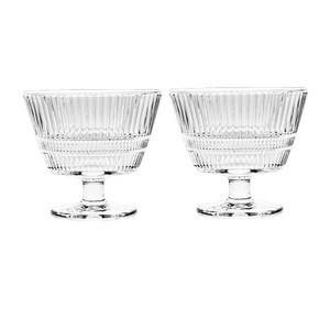 델리글라스 스트라이프 아이스크림잔 340ml TK9003-4, 투명, 2개