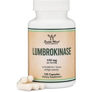 더블우드 룸브로키나제 150mg 1회 서빙 고용량 120캡슐 Double Wood Lumbokinase, 1개, 120정