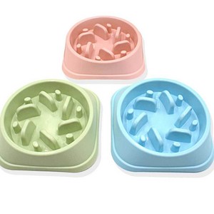 반려동물 슬로우밥그릇 네모형 애묘 역류방지 식기 반려견 반려묘 애견, 1