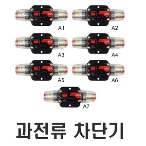 케이블 캠핑카 보조배터리 과전류차단 fuse 퓨즈홀더 휴즈홀더 40A 60A 80A 100A 150A 자동차 써킷브레이커 서킷브레이커, 일반형(80A), 1개