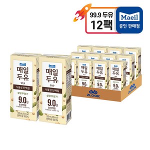 매일유업 매일두유 99.9, 190ml, 12개