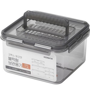 코멕스 에코젠 블럭형 핸들 보관용기 정사각 1.8L, 단품, 1개