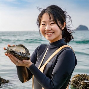 [댕팜] 통영 막내 해녀가 직접 딴 바위굴, 1개, 하프셀(반각굴) 손질전 5kg