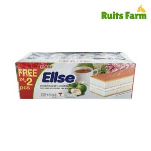 [루츠팜] 태국과자 ellse 코코넛 케이크 390g(15gX26개입) euocake 유로케익 코코넛크림, 26개, 15g