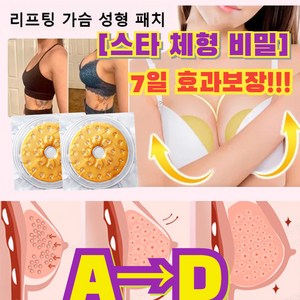 [효과보장!!!] 리프팅 볼륨 가슴 관리 패치 가슴전용 찜질팩 /가슴 확대 패치, 4pcs*10 [A→B!!!]