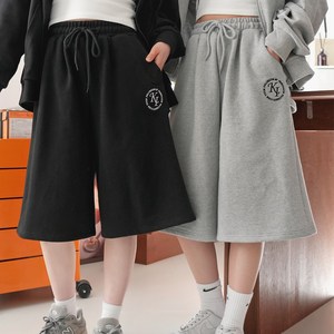 [키140/키150/키160] 키키코 자수카펜터버뮤다팬츠 초등 고학년 중학생 버뮤다 팬츠 밴딩 반바지