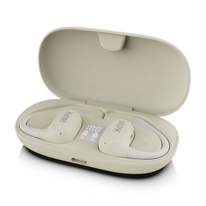 [한정특가]와피크 오픈형 블루투스이어폰 RS3 귀걸이형 ENC 노이즈캔슬링, 아이보리